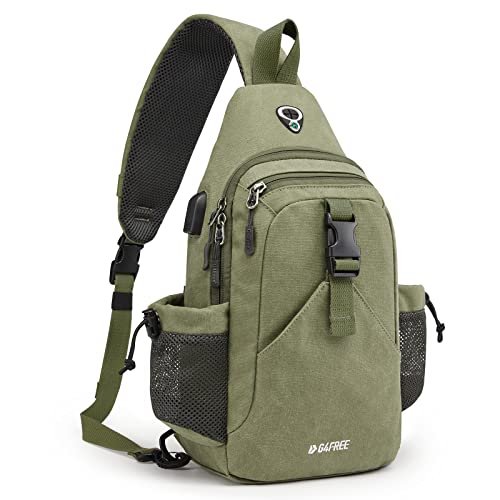 G4Free Canvas Sling Bag, organized sling bag for hiking and travel essentials