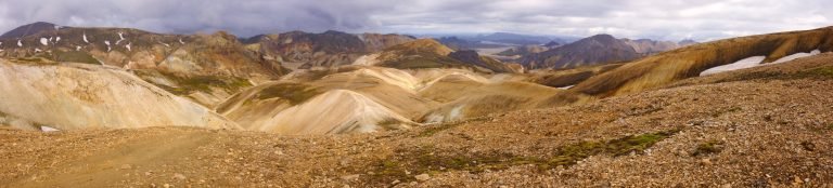 Laugavegur Trail near Landmannalaugar, Icelandic Highlands