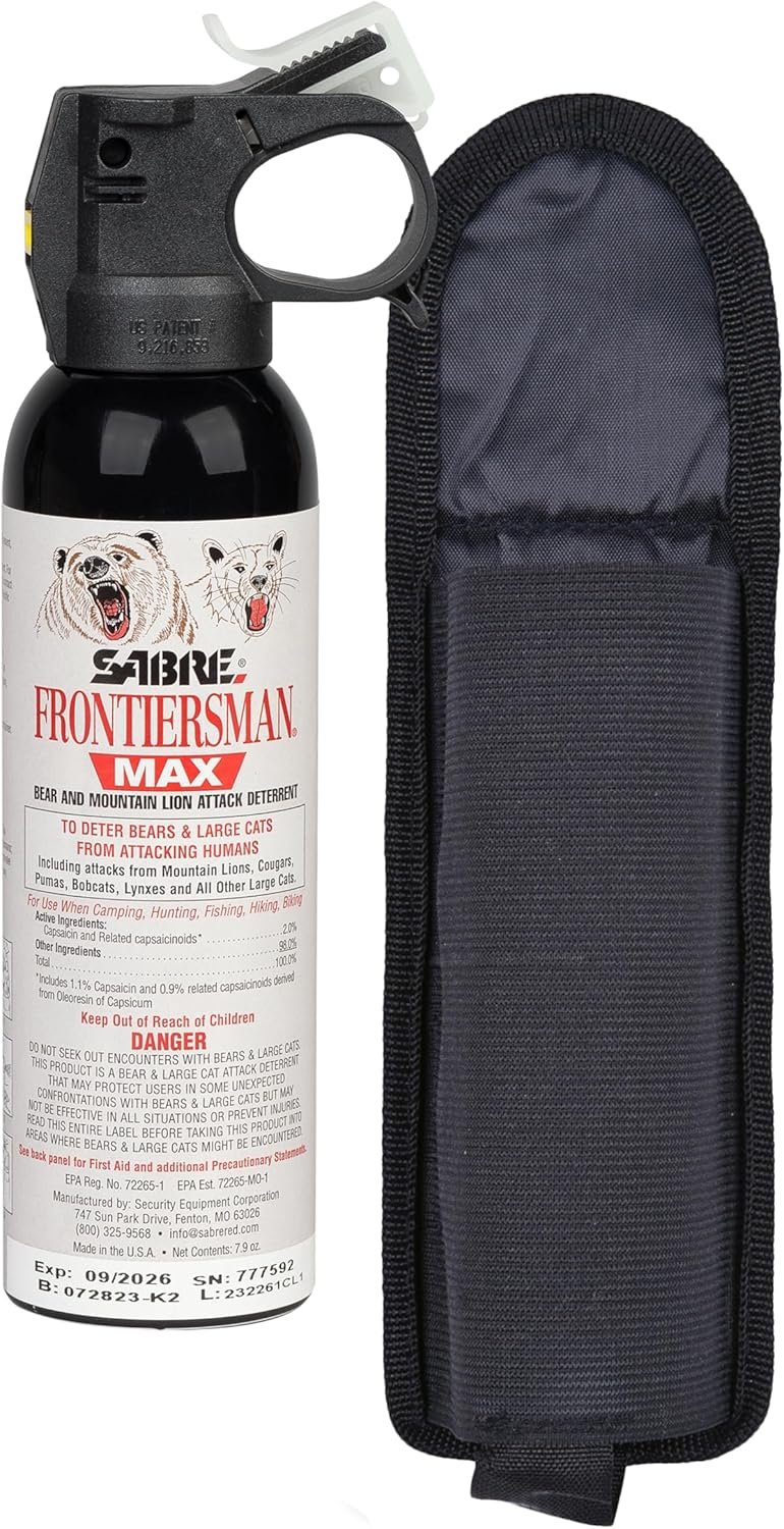 SABRE Frontiersman MAX bear spray for the Chilkoot Trail