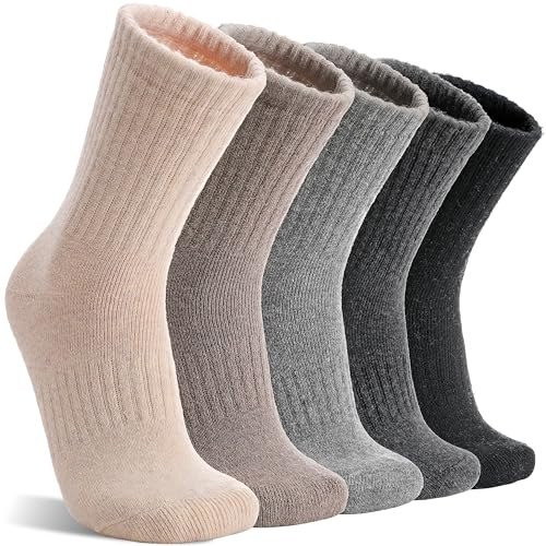MOGGEI Women's Merino Wool Socks, warm multi-pack socks for hiking and cabins