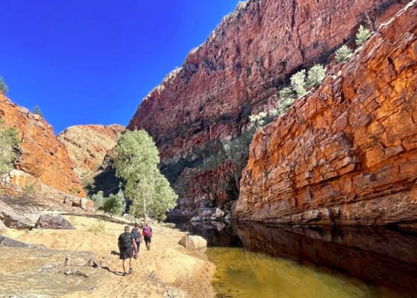 Hiker on the Larapinta Trail, West MacDonnell Ranges, Northern Territory