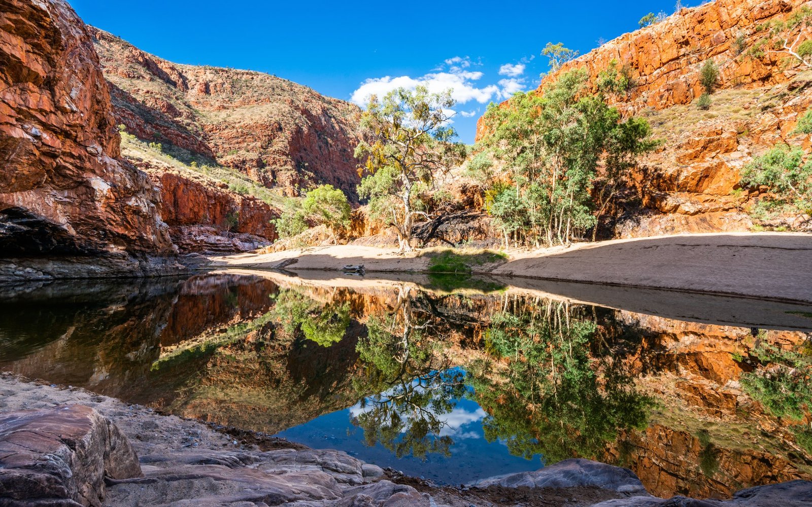 Rocky Larapinta Trail terrain in the West MacDonnell Ranges, Central Australia