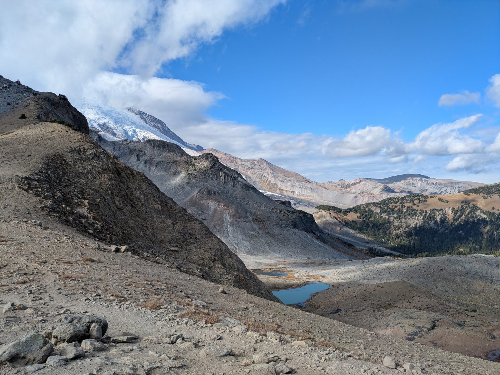Mount Rainier from Panhandle Gap, the highest point on the Wonderland Trail
