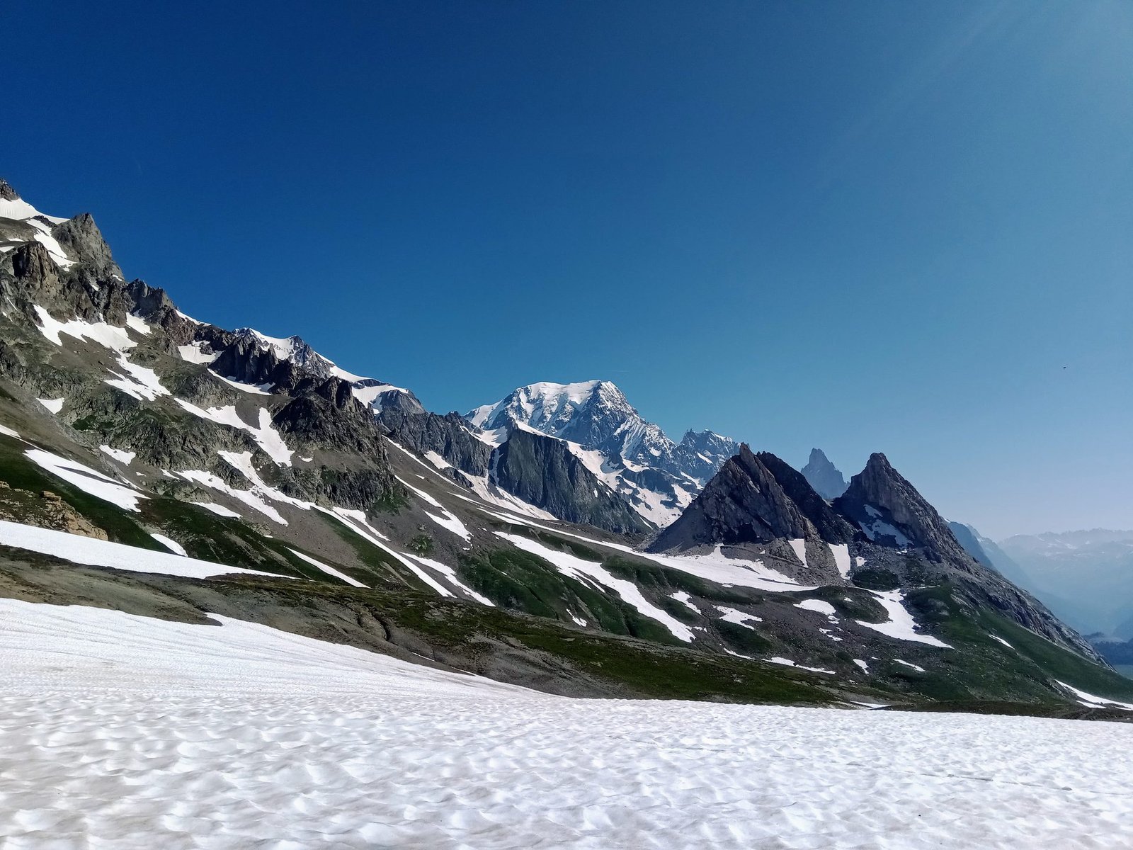 Mont Blanc view from Col de la Seigne, Tour du Mont Blanc Day 3
