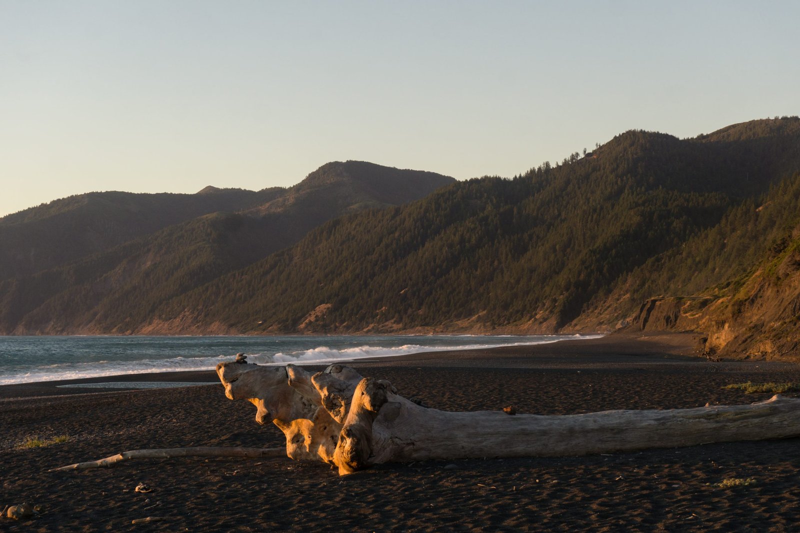 Black Sands Beach at Shelter Cove, the Lost Coast Trail's southern trailhead, California