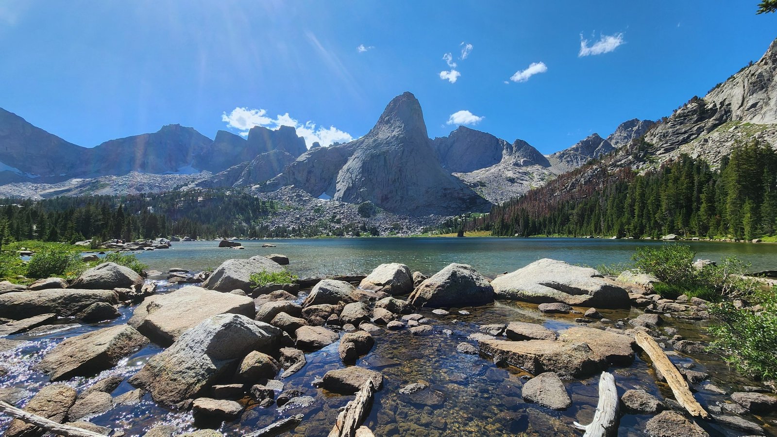 View of the Cirque of the Towers from Lonesome Lake, Wind River Range