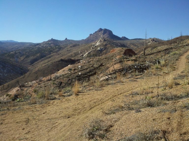 View along the Colorado Trail, high alpine terrain above treeline
