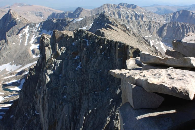 What to Pack for the High Sierra Trail (Complete Sierra Kit Guide) View from the summit of Mount Whitney, the finish of the High Sierra Trail