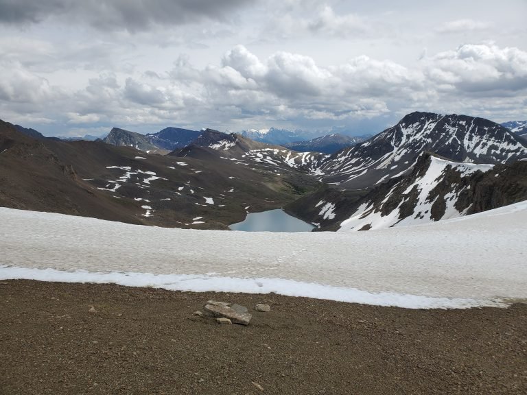 Hiker's view along the Skyline Trail, Jasper National Park, Alberta