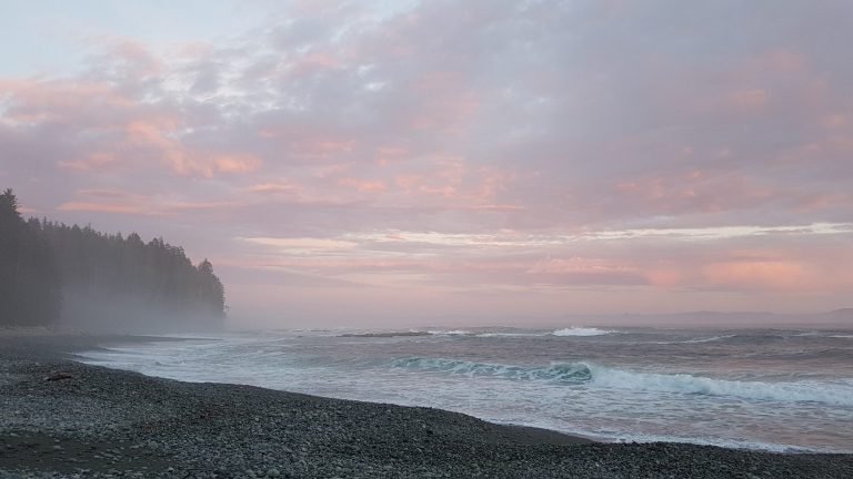 West Coast Trail: Vancouver Island’s Toughest Coastal Trek West Coast Trail coastline at dusk, Pacific Rim National Park, Vancouver Island