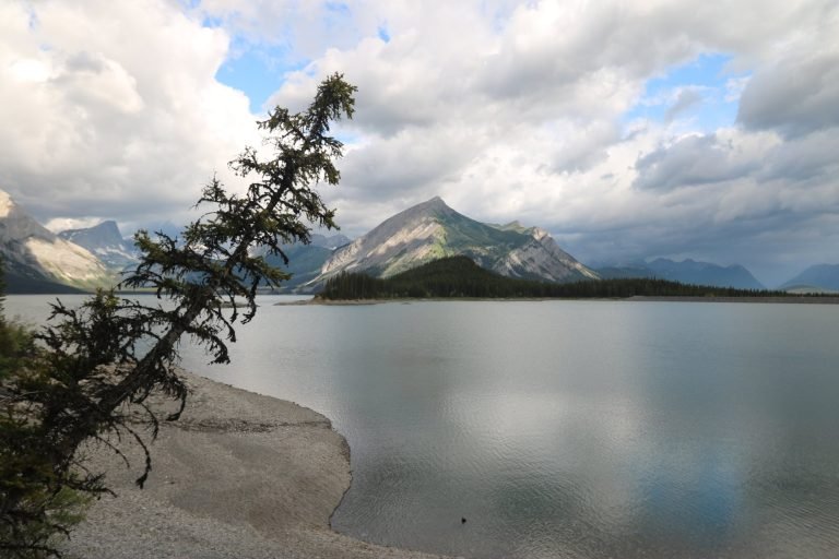 Upper Kananaskis Lake near the Turbine Canyon to Three Isle Lake loop trailhead, Peter Lougheed Provincial Park