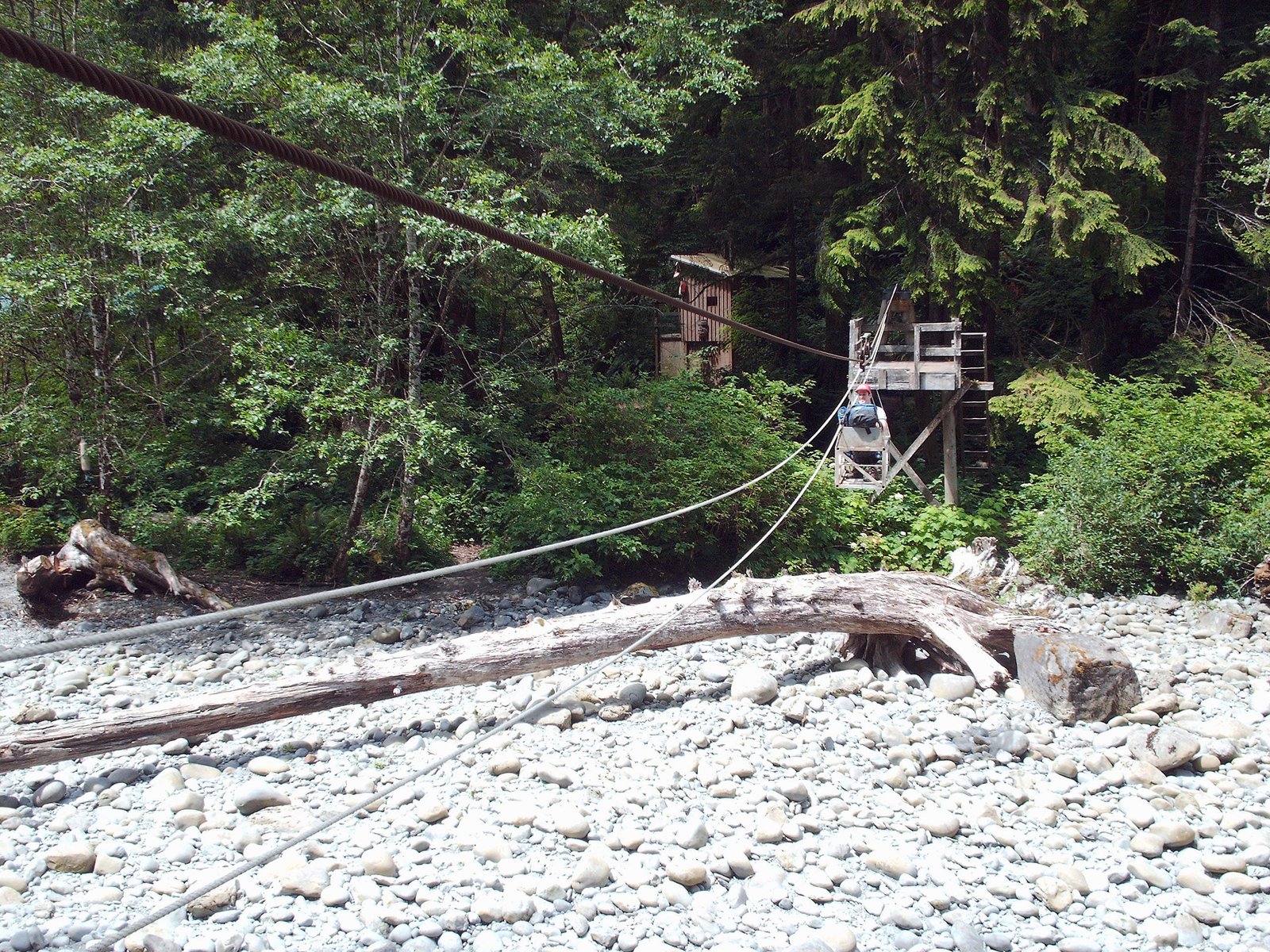 Camper Creek cable car crossing on the West Coast Trail